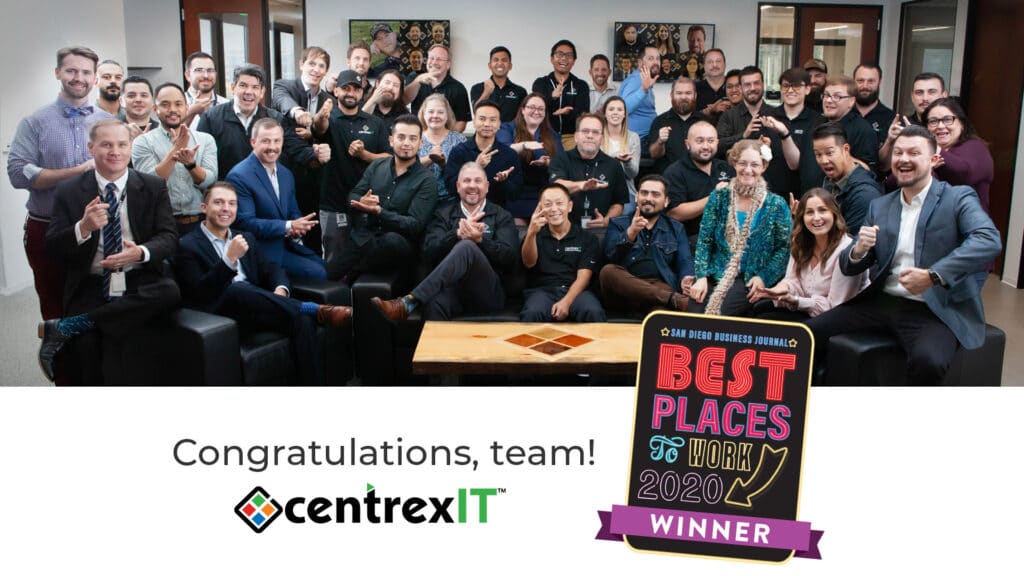centrexIT one of 100 Best Places to Work 2020