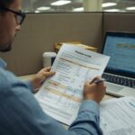 T security professional reviewing vendor access permissions and third-party system connections during vendor risk audit.