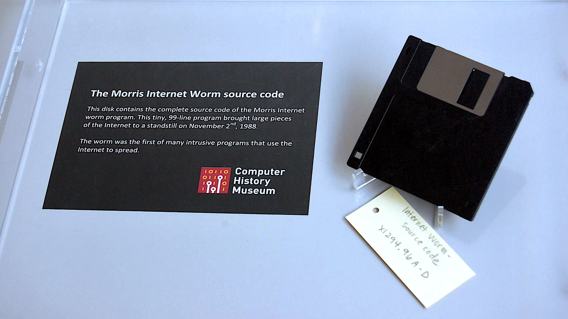 The Morris Worm on Display at the Computer History Musuem