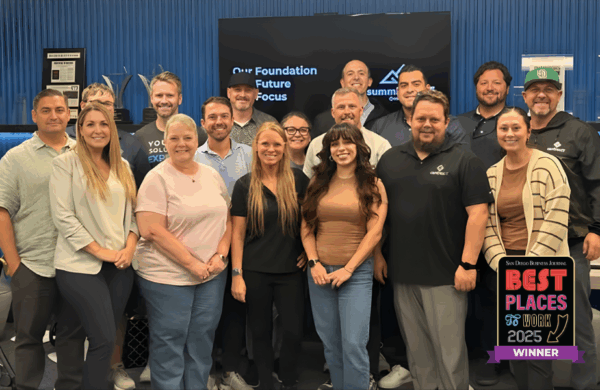 centrexIT team members accepting the San Diego Business Journal Best Places to Work 2025 award at the ceremony