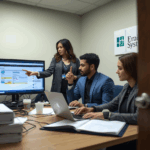 Hospital IT security team monitoring healthcare systems for potential breach indicators